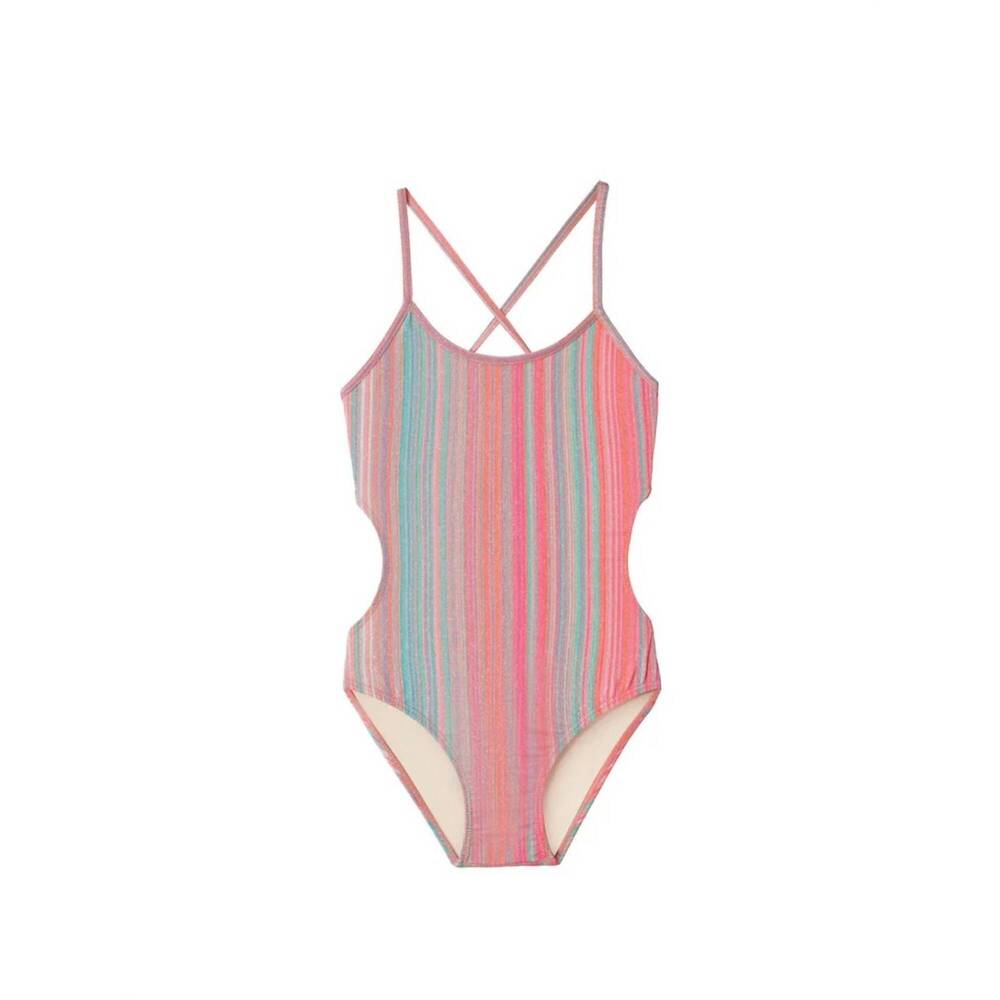 NEW PQ SWIM kids' ayah cut out one piece in newport stripe